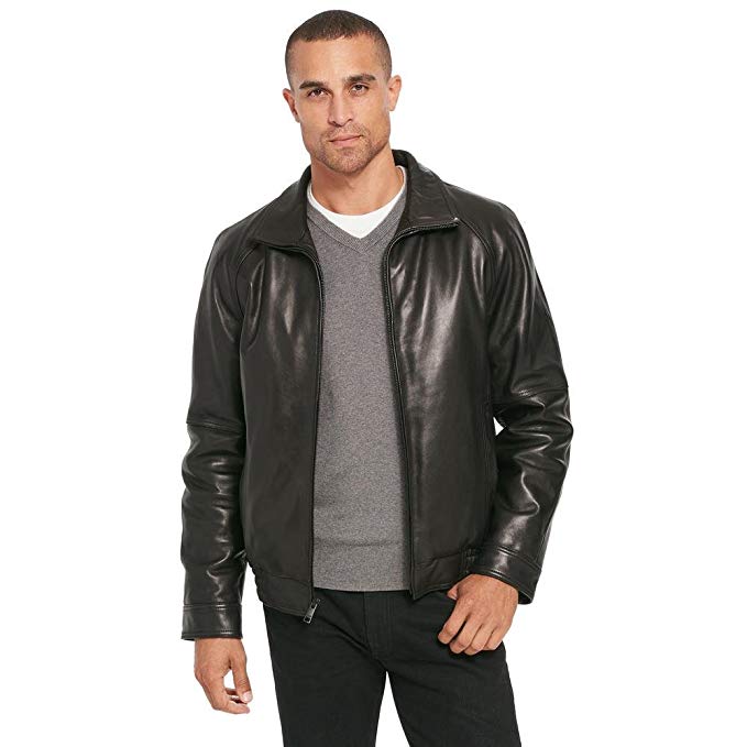 Wilsons Leather Mens Lamb Bomber Jacket W/Zipout Thinsulate�?� Lining