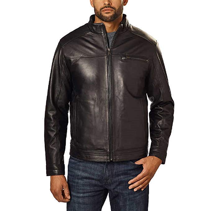 Boston Harbour Men's Genuine New Zealand Lambskin Leather Jacket
