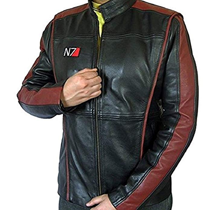 Mass Effect 3 N7 Game Real Leather Jacket