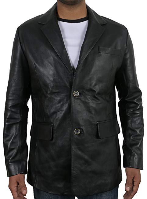 Laverapelle Men's Black Genuine Lambskin Leather Jacket - 1501833