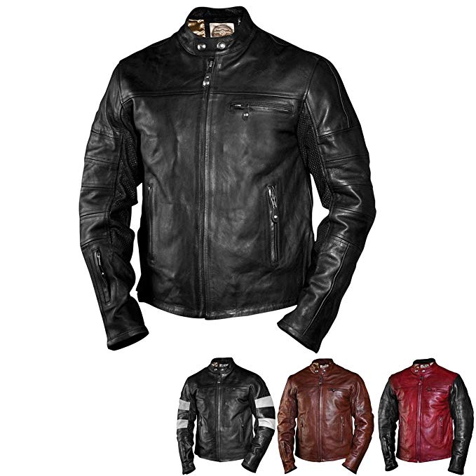 Roland Sands Design Apparel Men's Roland Sands Design Ronin Oxblood/Black Leather Jacket 0800-02L3-5002