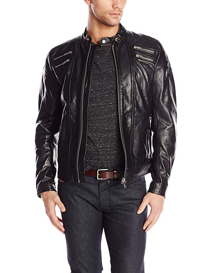 Diesel Men's L-Neilor Leather Jacket, , Large